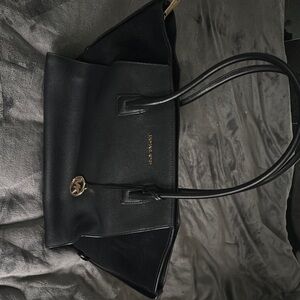 Black Leather Tote Bag